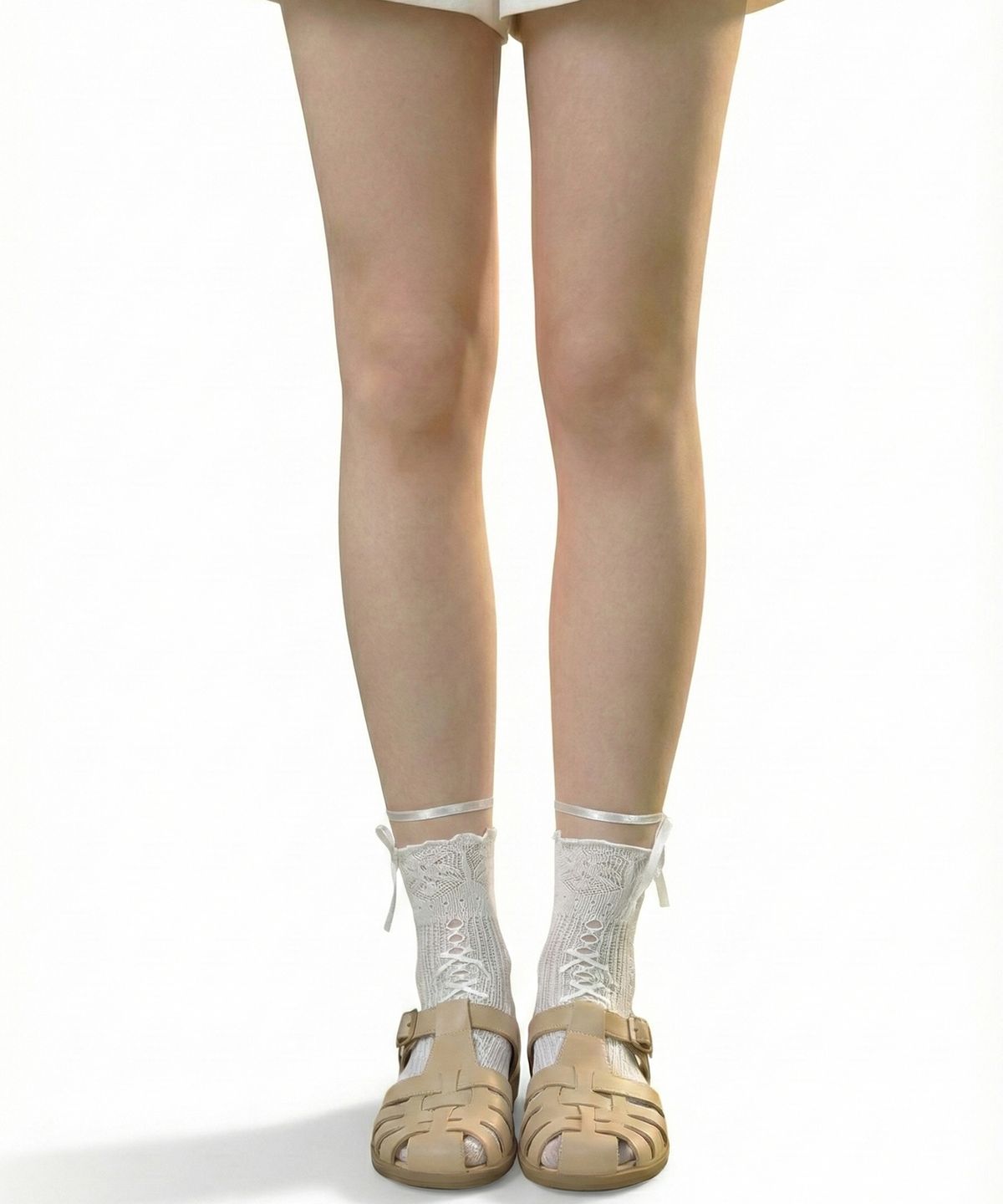 로맨틱타이거(ROMANTIC TIGER) Sweet ribbon socks white