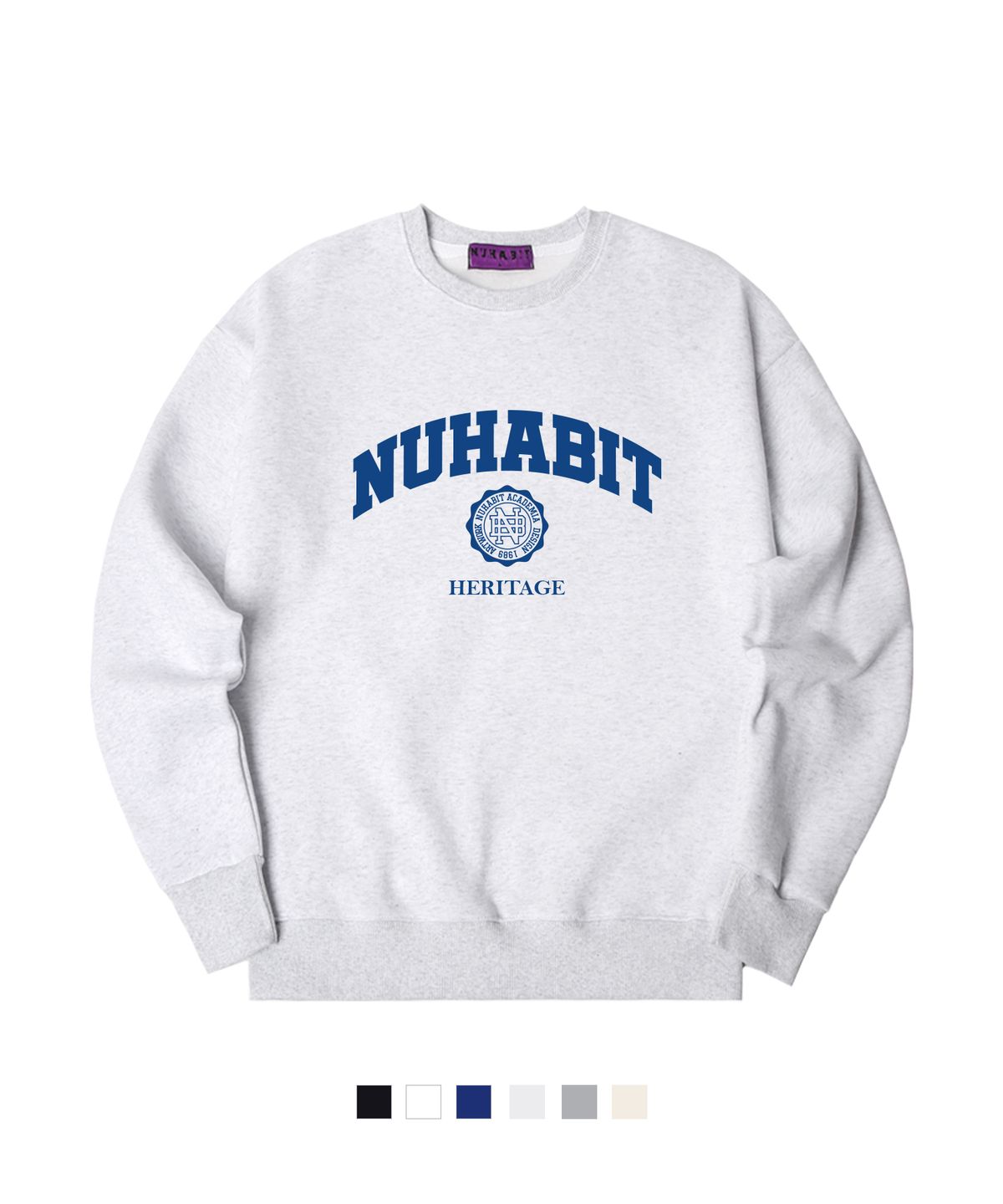 뉴해빗(NUHABIT) N/H EMGE ARCH 오버핏 기모 맨투맨 (SOM4-2NH1105)