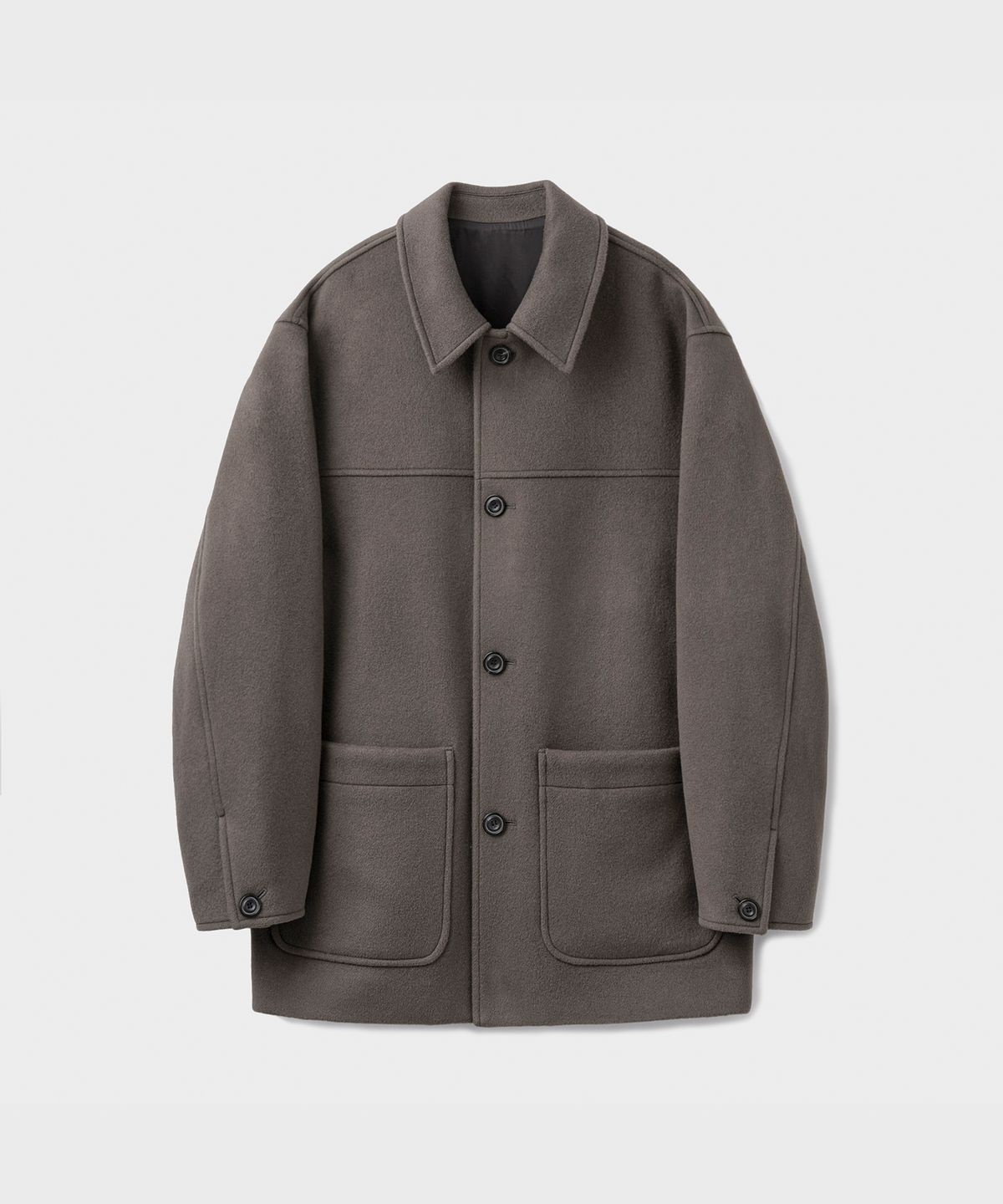 유니온블루(UNION BLUE) LENITAS HALF COAT [KHAKI BROWN]