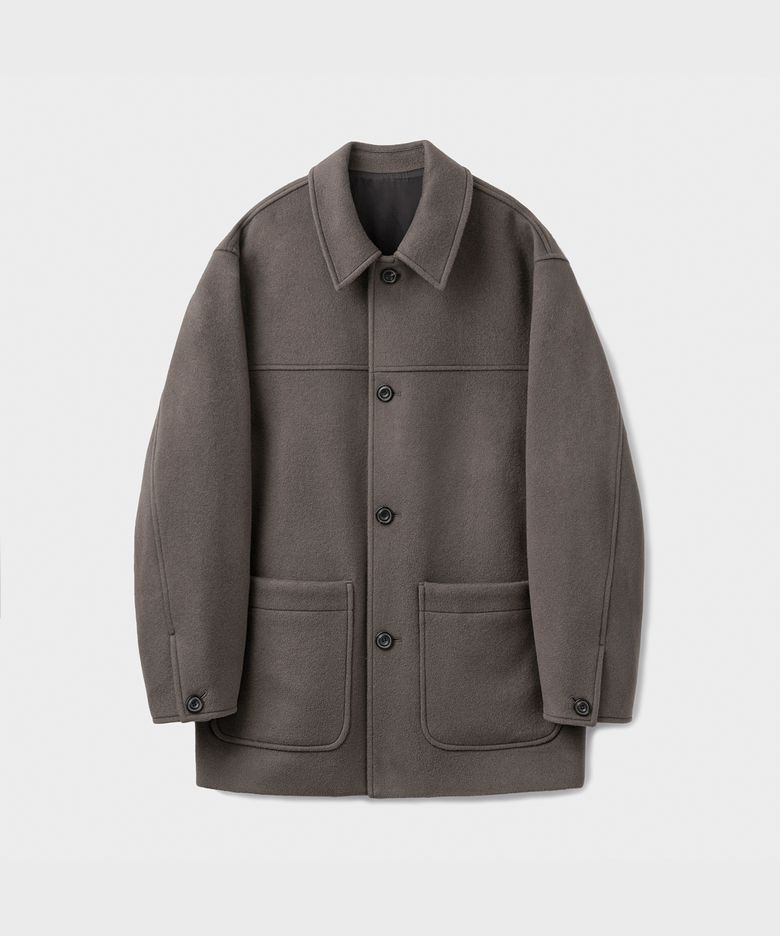 LENITAS HALF COAT [KHAKI BROWN]