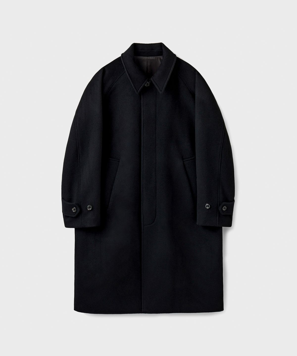 유니온블루(UNION BLUE) NEVIS BALMACAN COAT [BLACK]