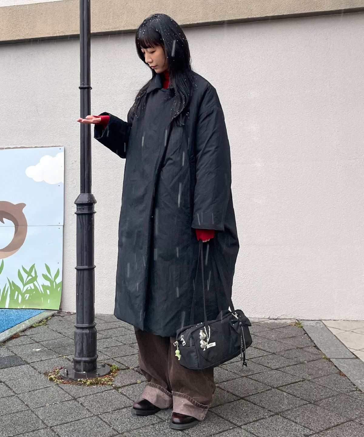 무아르모아(MOIREMOA) Warm Padding Coat-Black