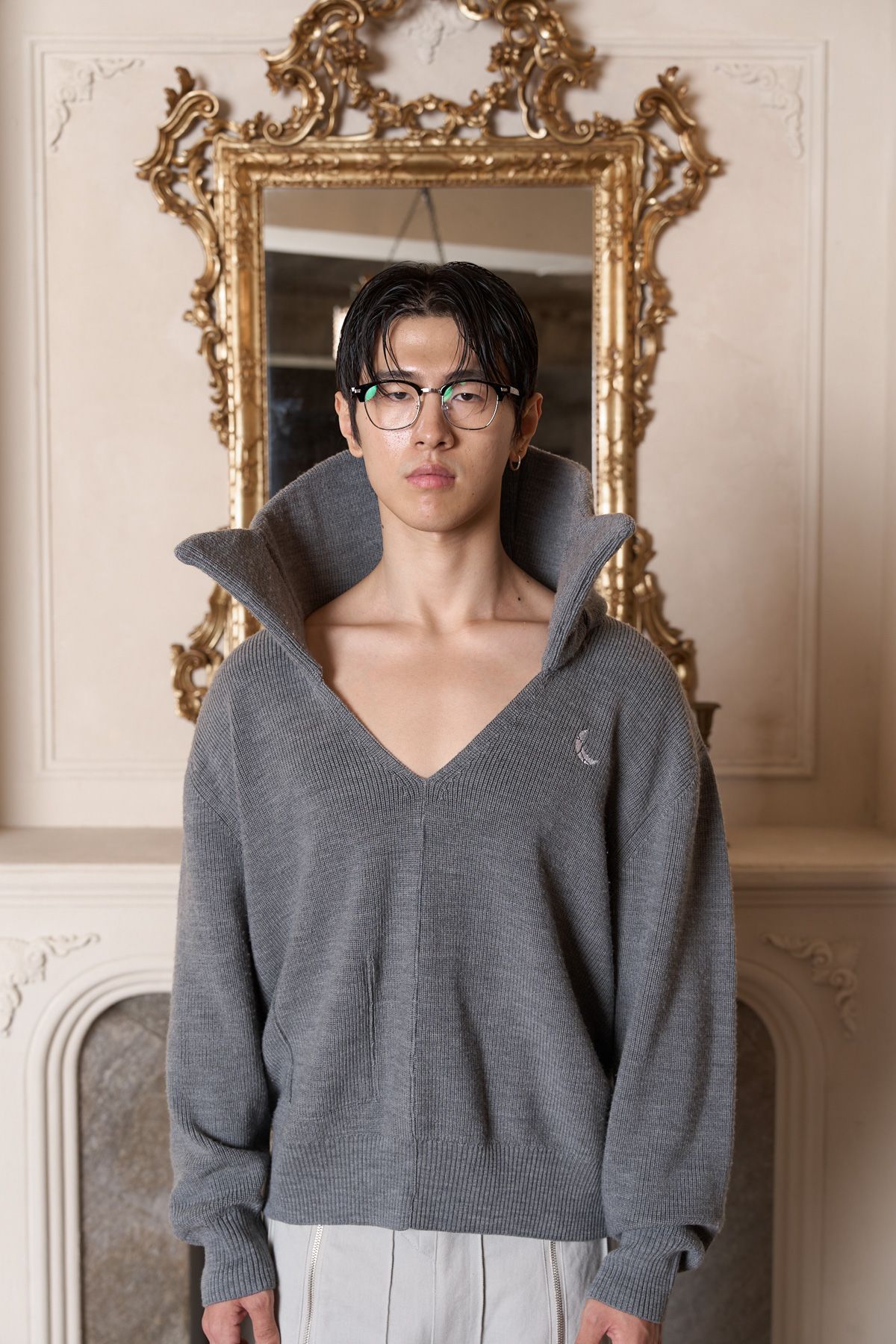뭉제르(MOONGER) G- Boy Merino Wool Sweater