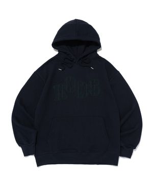 RODS 빅 로고 체크 후드티 (네이비/그린)