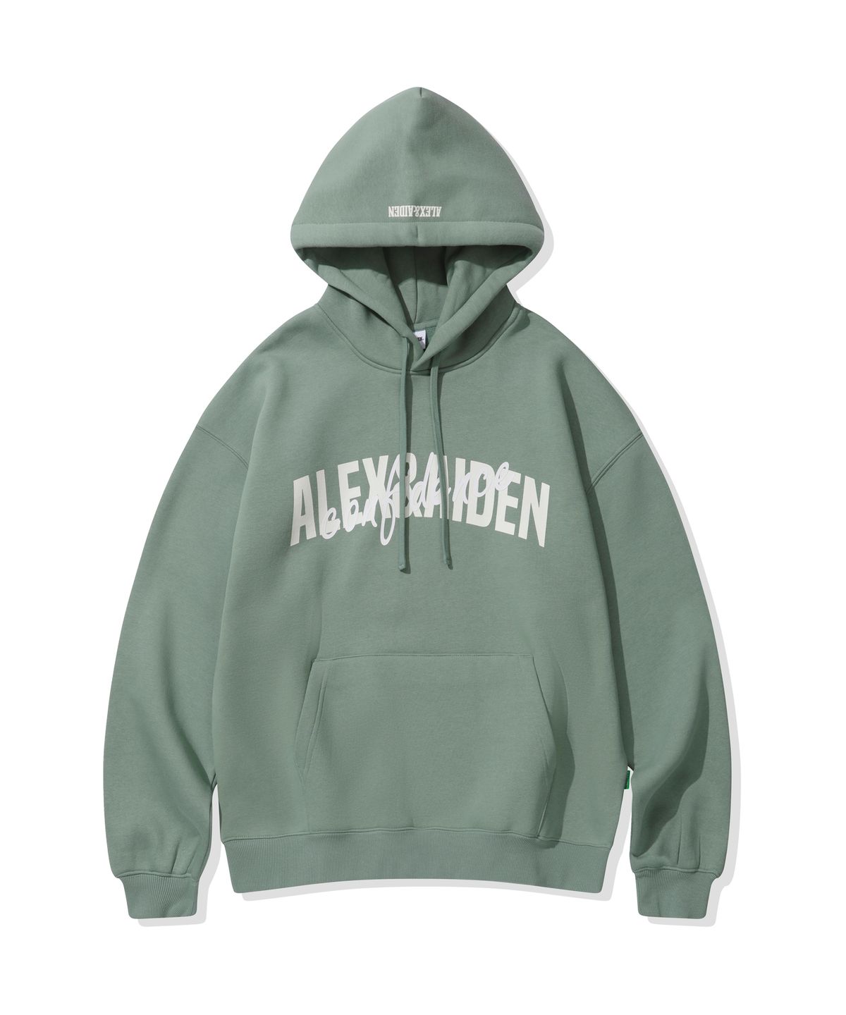 알렉스앤에이든(ALEXNAIDEN) 컨피 기모 후드티(올리브)