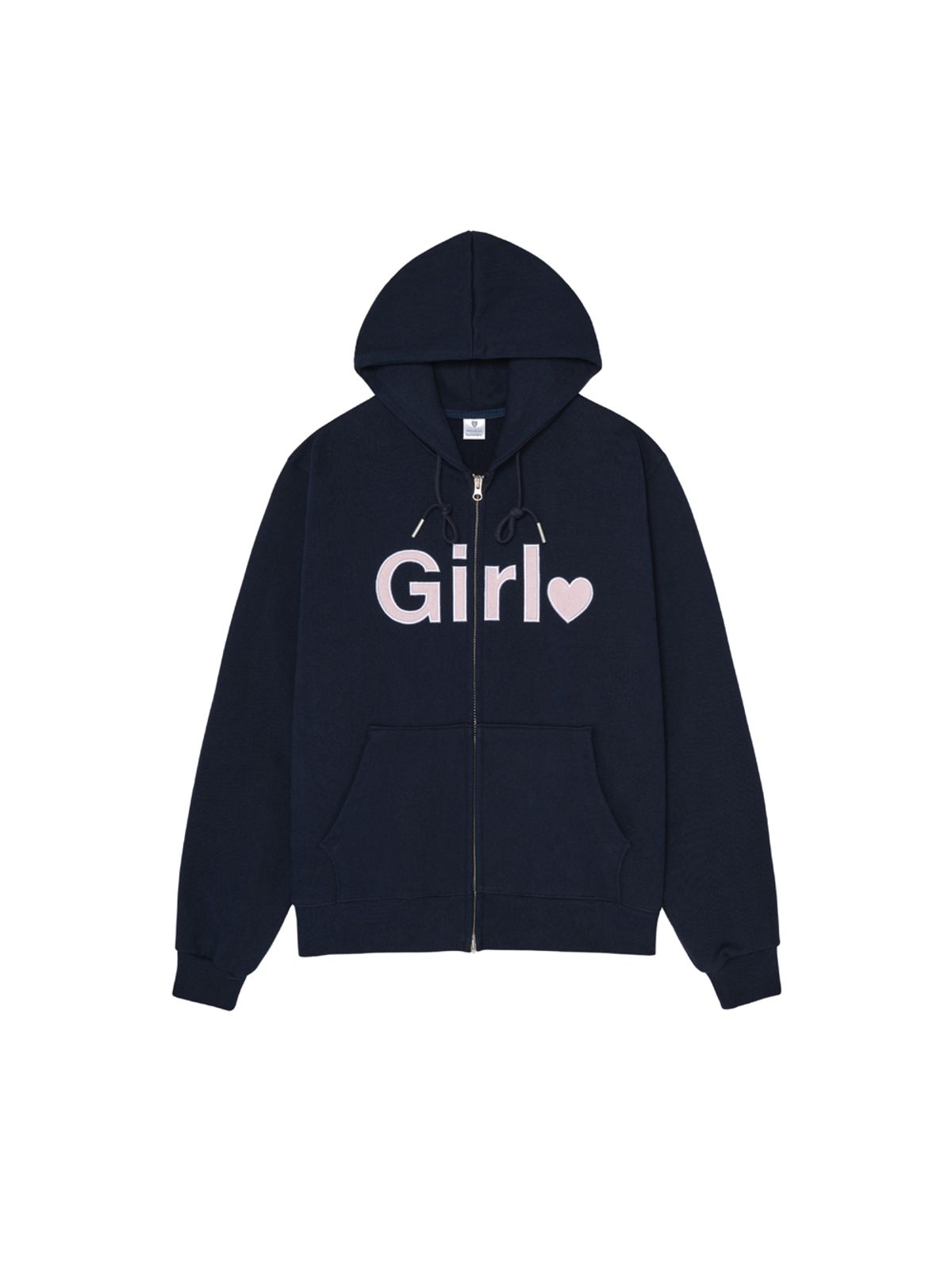 아이썸머리(ISUMMERLY) Girl zip-up hoodie - Navy (걸 후드 집업 네이비)