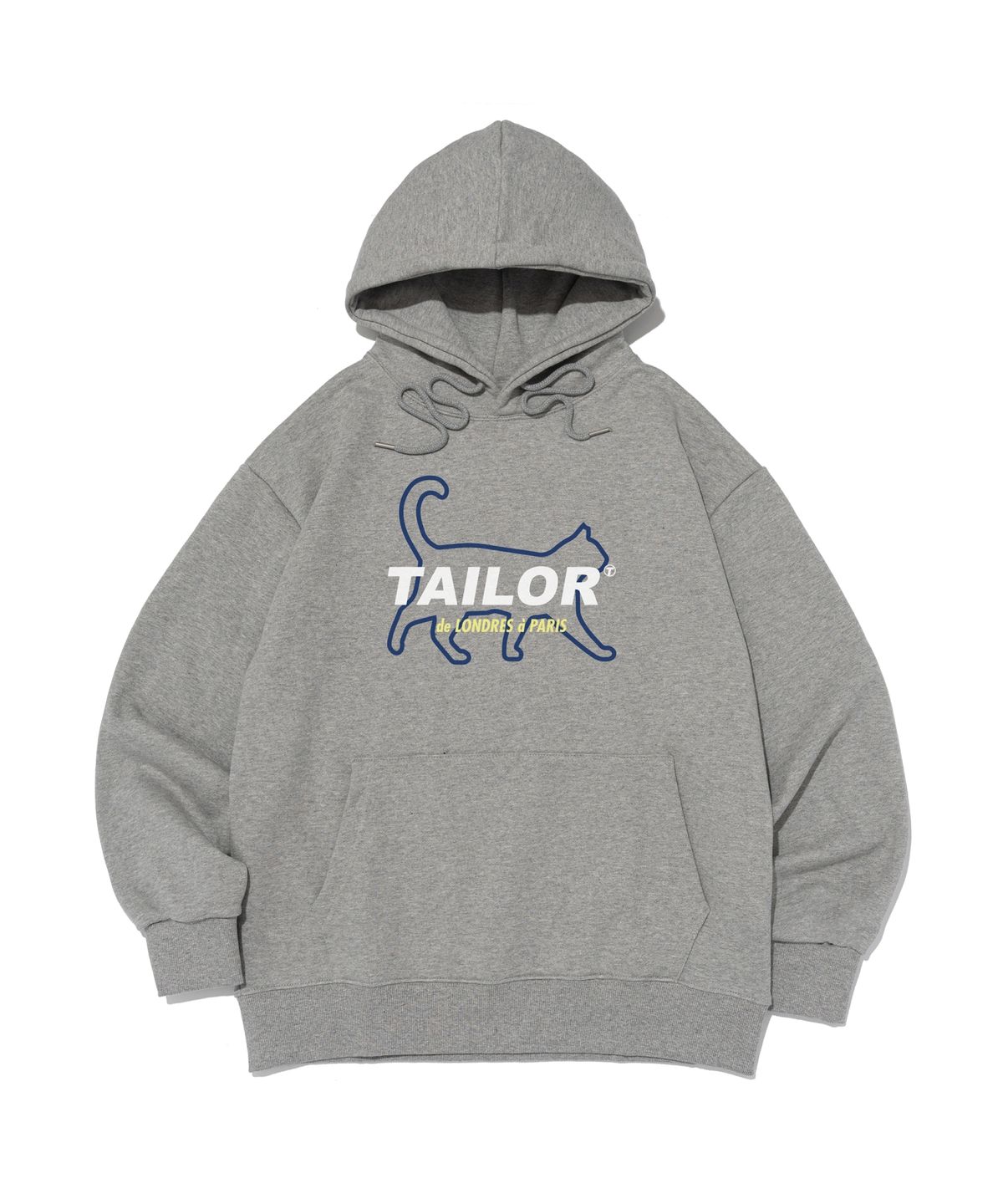 테일러 스튜디오(TAILOR STUDIO) [기모/NO기모] 키치 테일스 로고 후드 (그레이)
