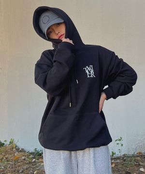 모노그램 로고 후드 (블랙)