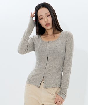 Hidden Hook Knit top (BEIGE)