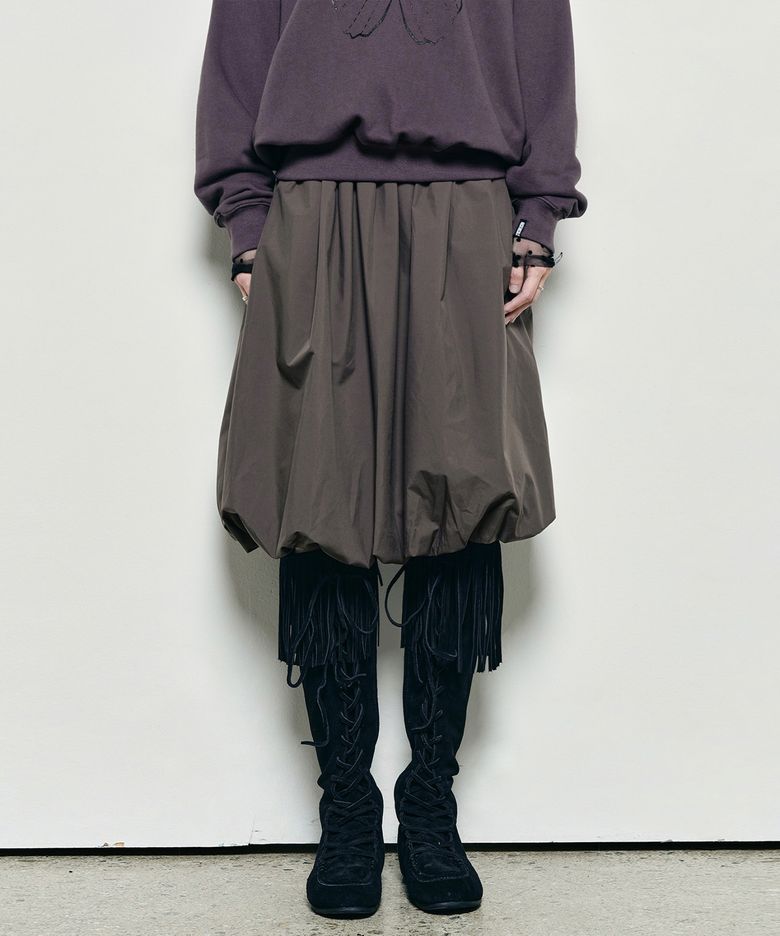 [서예지 PICK] BUTTERFLY VOLUME BALLOON SKIRT_CHARCOAL