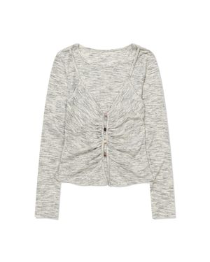 Split shoulder Long sleeve (Melange gray)