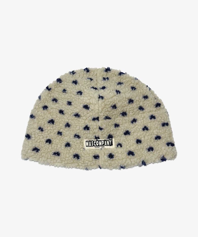 Dot dumble fleece beanie - Ivory