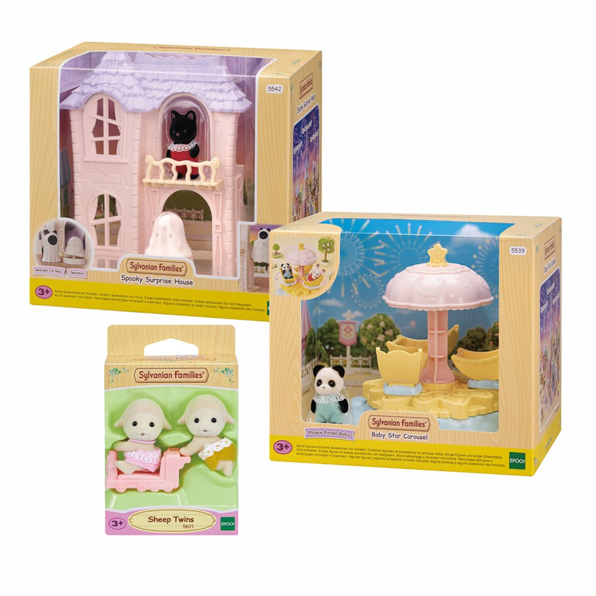실바니안 패밀리(SYLVANIAN FAMILIES) 별빛 아기회전목마 양 쌍둥이 유령하우스
