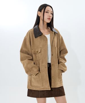 Artisan stitch car coat (Camel dust)