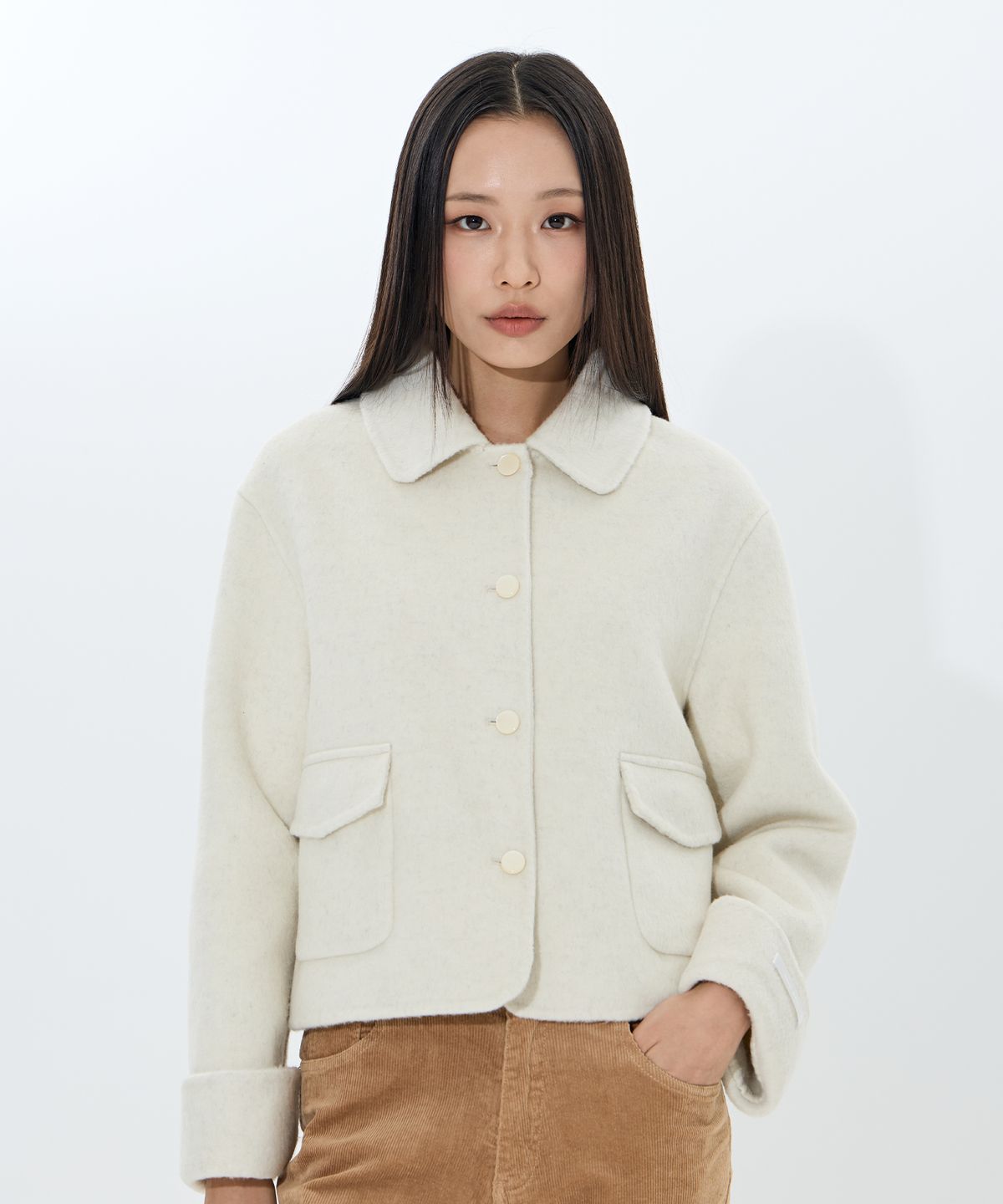 모아(MOAA) Pure touch Wool coat (Cream)