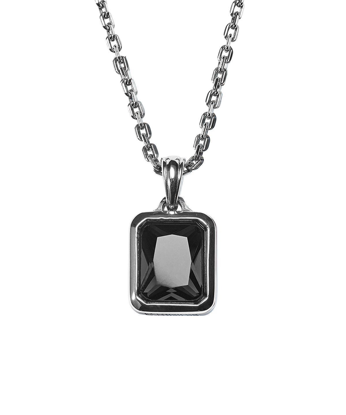 스팅925(STING925) Black Emerald Cut Pendant