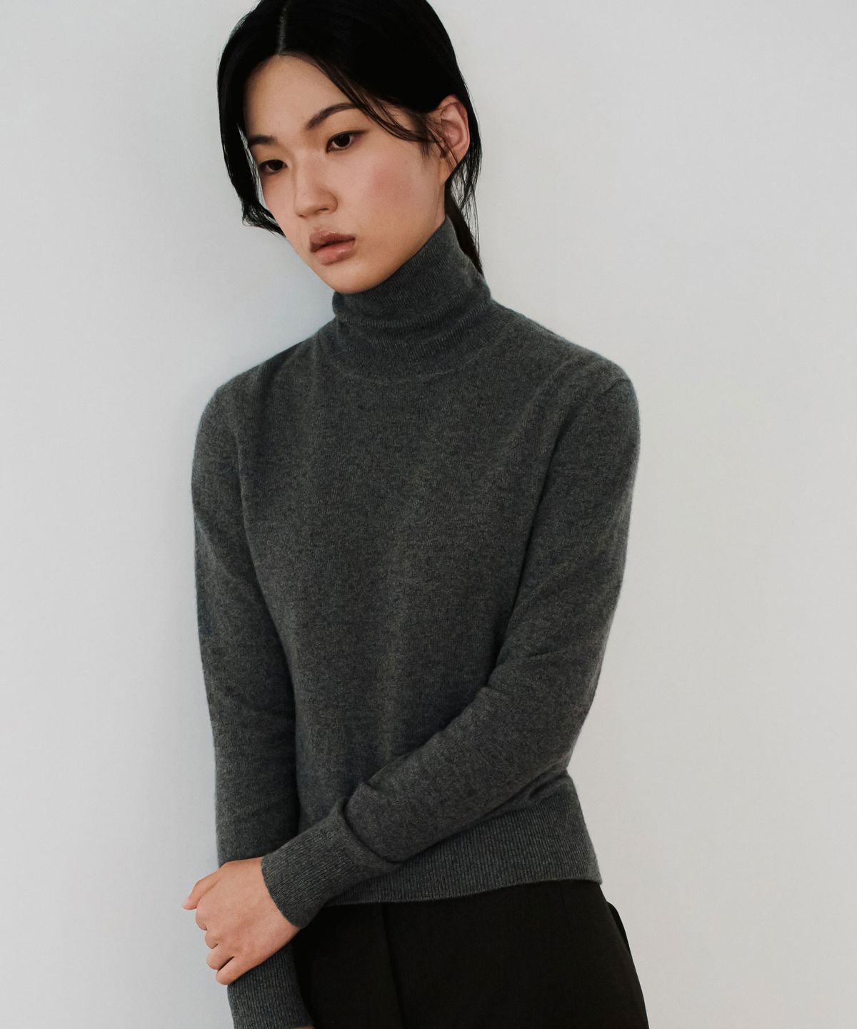 더니트컴퍼니(THEKNITCOMPANY) (우먼) 브뢰유 베이비 캐시미어 터틀넥 4color