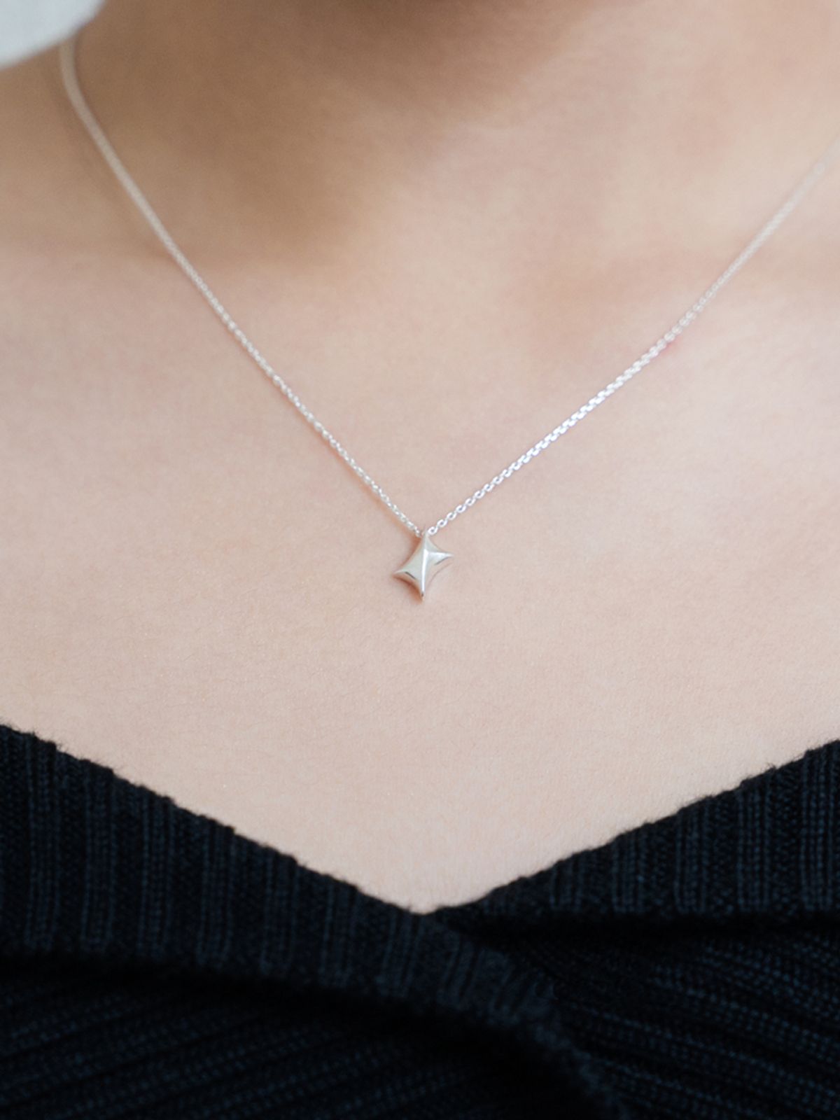오버그레이(OVERGREY) Headlight Necklace 2 - Silver