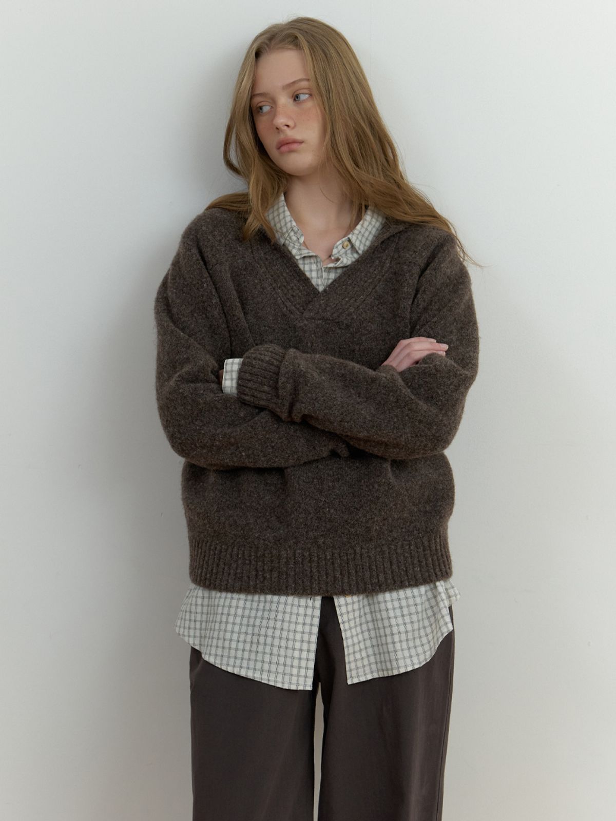 더미튼(THEMITTEN) Verre sailor knit (brown)