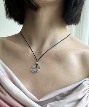 [925실버] 오로라 크리스탈 스트링 네크리스