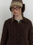 Grob cable cardigan (brown)