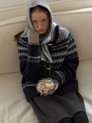 Swed nordic cardigan (navy)