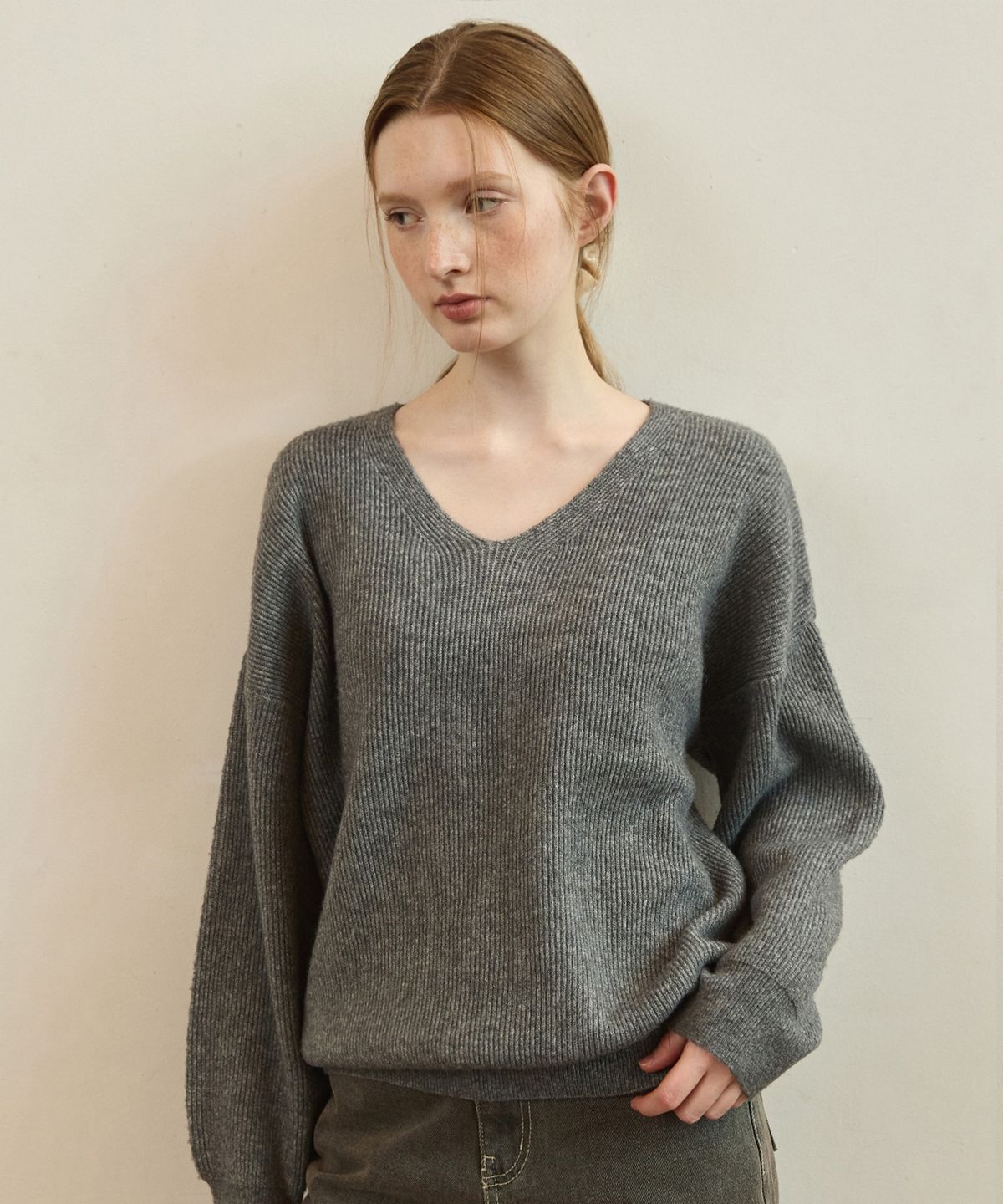 어다울(ADAUL) Classic golgi v neck knit - 5color