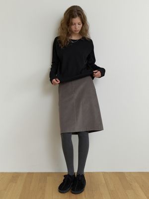 Sled corduroy skirt (bay leaf)