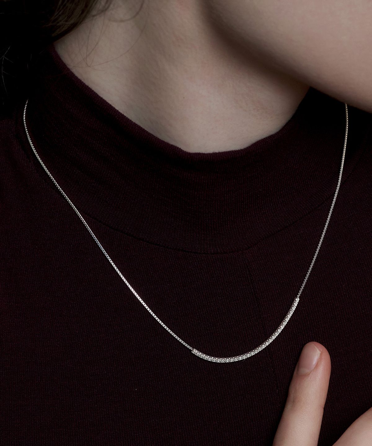 티오유(TOU) TT009 Shine Tennis Pendant Necklace