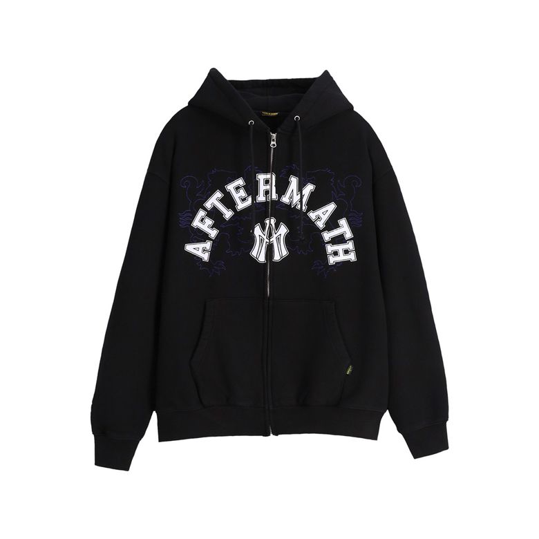 ATM LOGO ZIP HOODIE BLACK