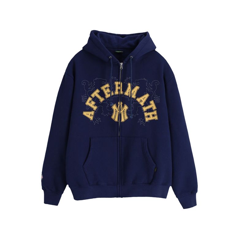 ATM LOGO ZIP HOODIE NAVY