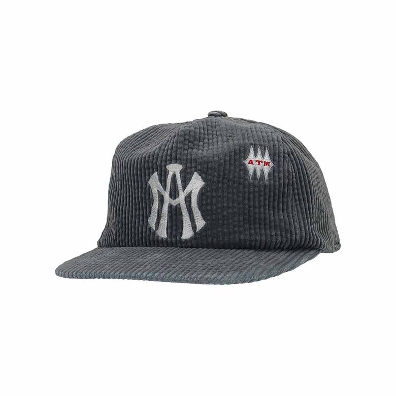 ATM LOGO CORDUROY BALL CAP GREY