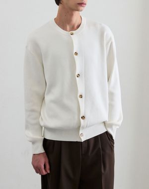 세이지 라운드넥 가디건 [아이보리]