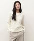 우먼즈 플러피 보트 넥 니트 [아이보리]
