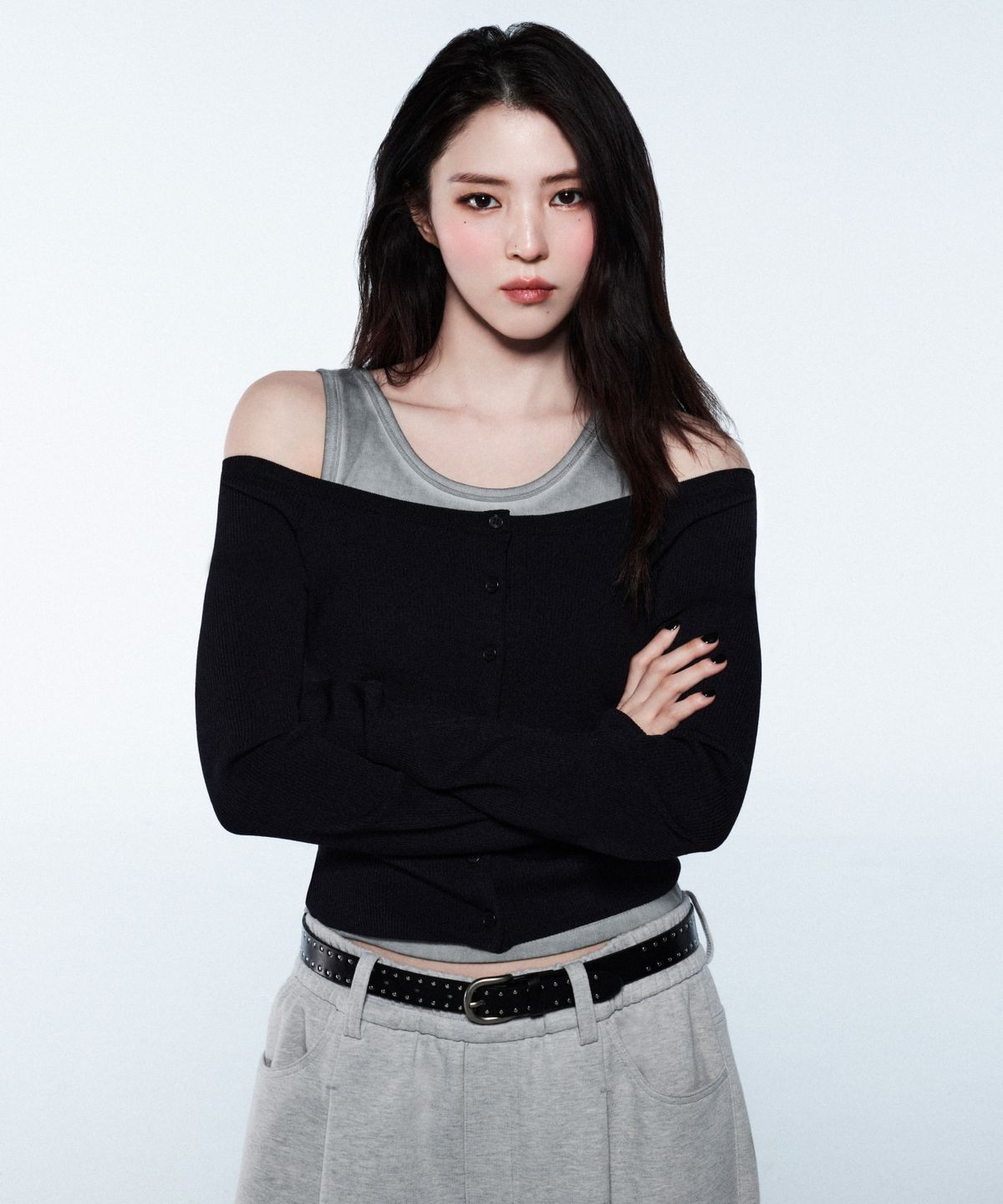 무신사 스탠다드 우먼(MUSINSA STANDARD WOMAN) 우먼즈 슬림 오프숄더 가디건 [블랙]
