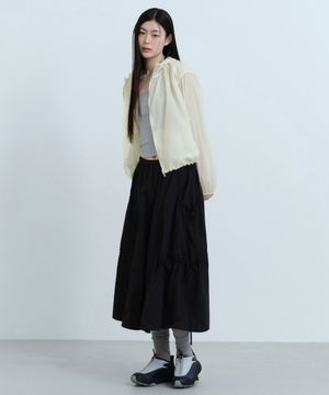 우먼즈 시어 볼륨 윈드브레이커 재킷 [크림]