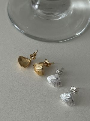 [925실버]미니 클램 이어링 (2컬러)