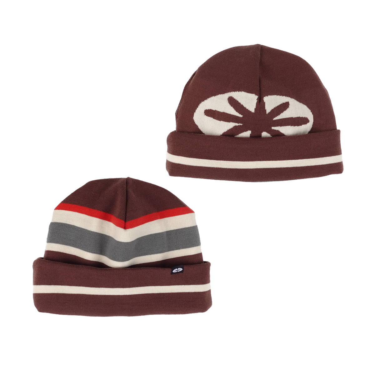 이알티알(ERTR) Reversible Stripe Beanie Brown