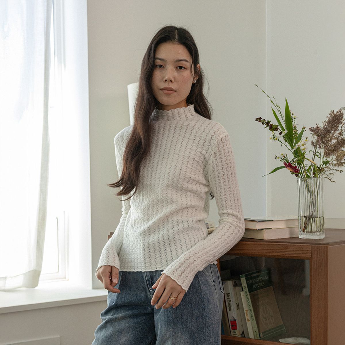 랭썬(LANGSON) LS_Pattern fantasy knit top_3color