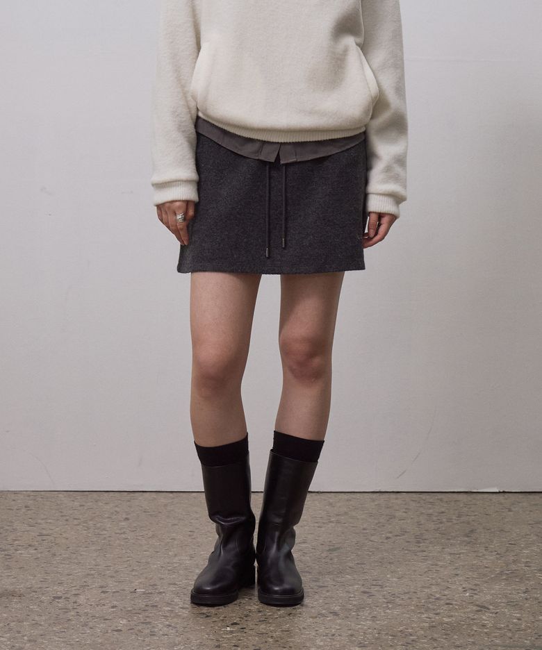 ROTI MINI SKIRT (CHARCOAL)