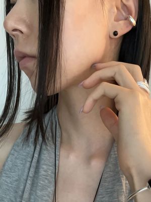 [925실버] 오닉스 이어링