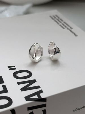 [925실버] 슬릿 원터치 이어링