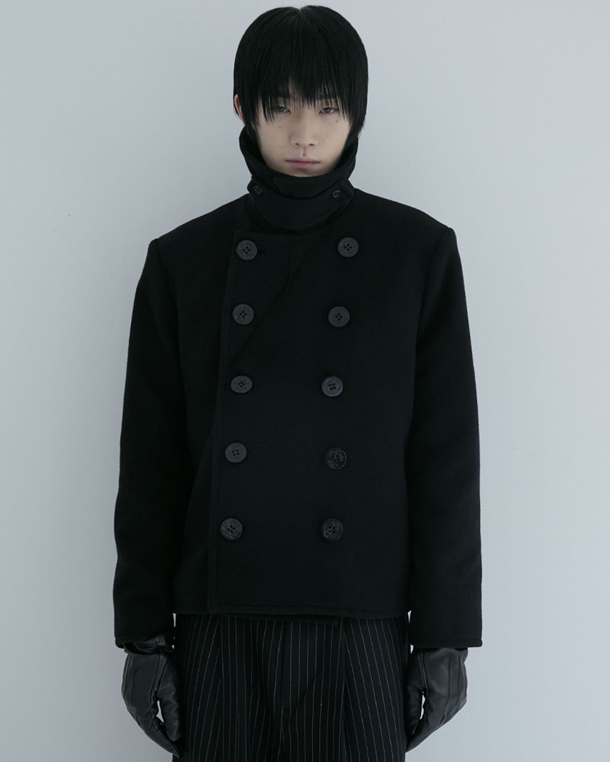 키류(KIRYU) PEA COAT (BLACK)