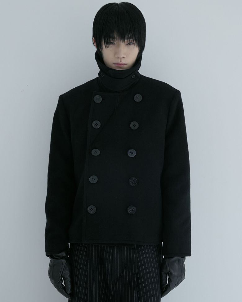 [SIZE M]PEA COAT_BLACK