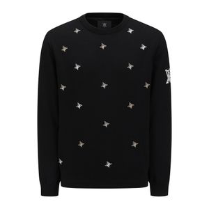 M LOGO PATTERN WIND BLOCK PULLOVER_BK