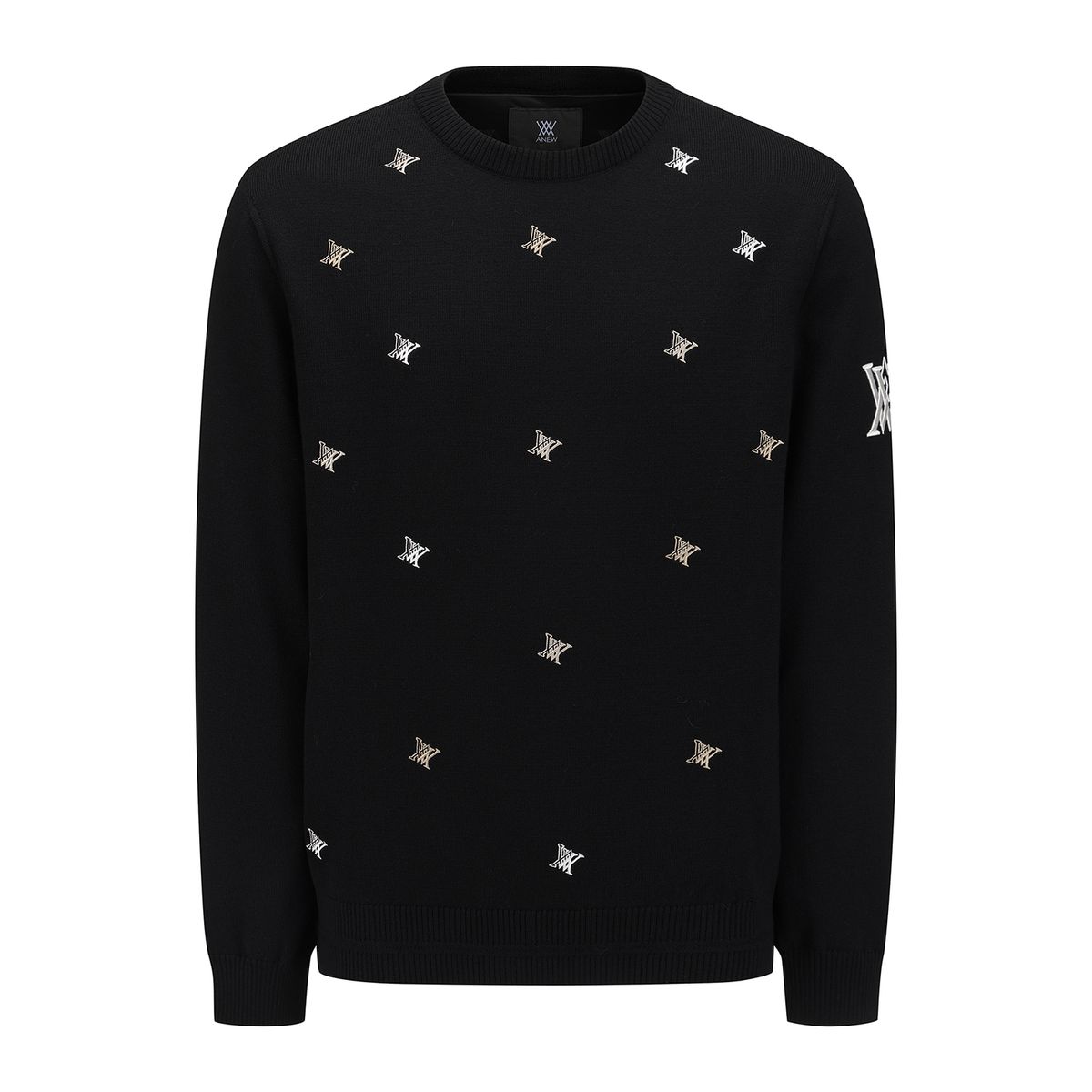 어뉴골프(ANEW GOLF) M LOGO PATTERN WIND BLOCK PULLOVER_BK