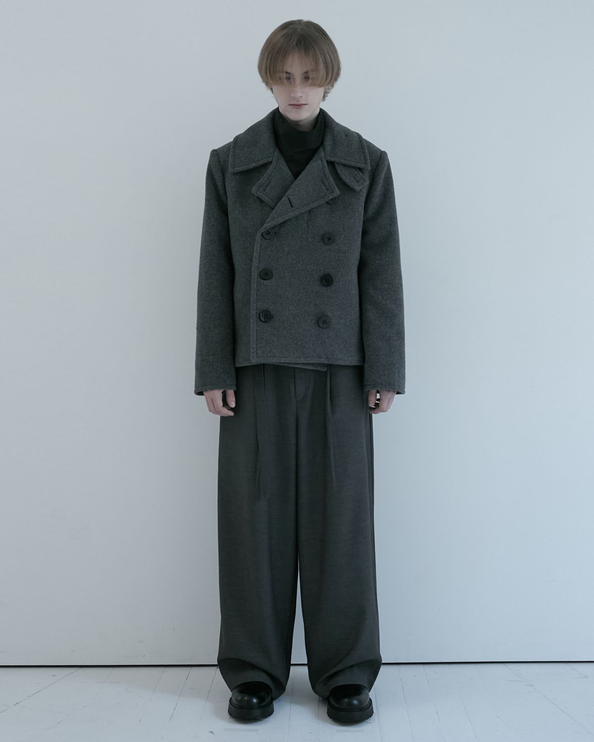 키류(KIRYU) PEA COAT (GRAY)