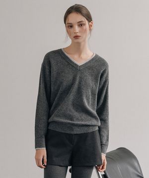 V넥 레이어드 풀오버_MIWKAFV09T