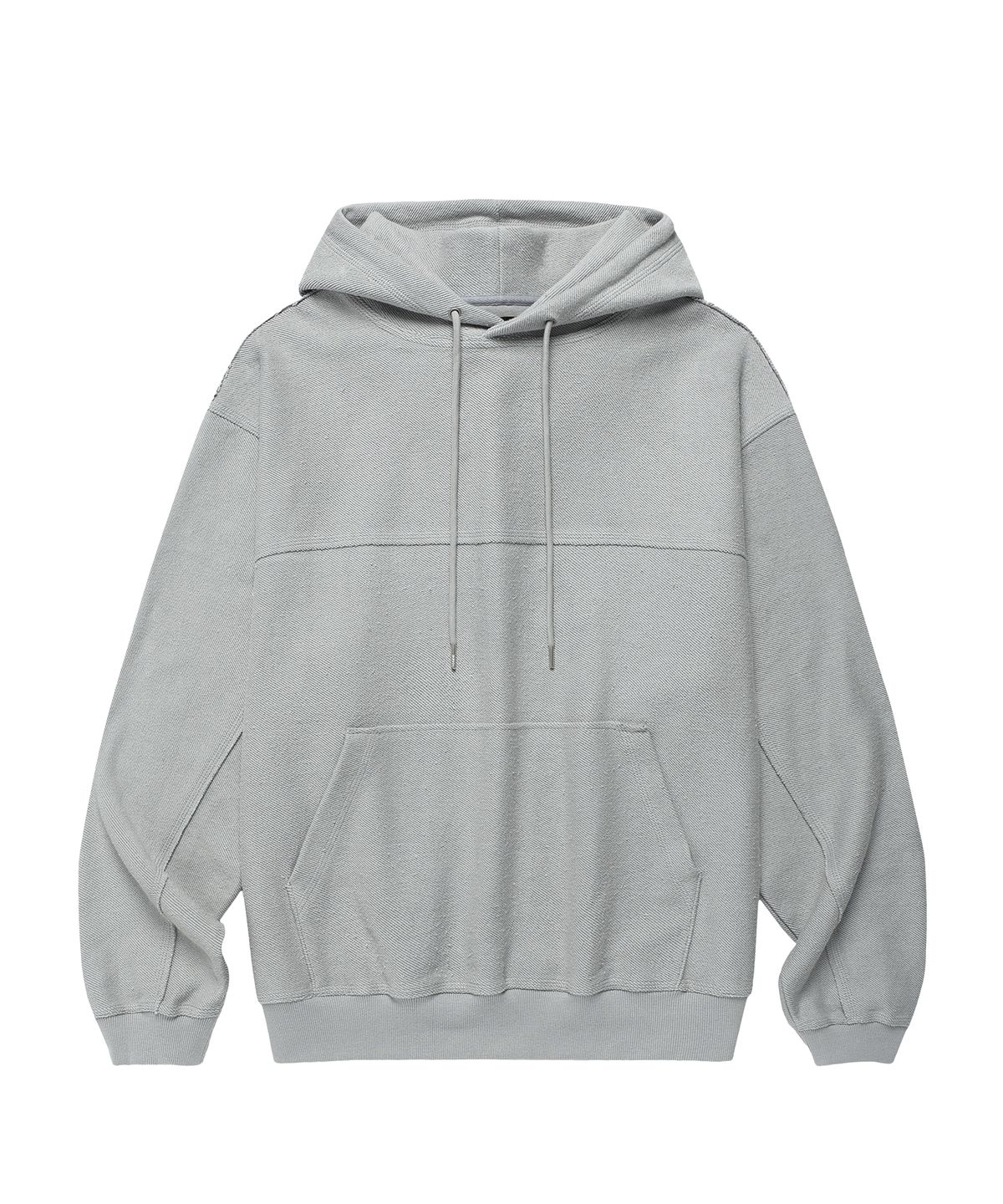 더바이닐하우스(THEVINYLHOUSE) REVERSED CUT-OFF HOODIE GREY