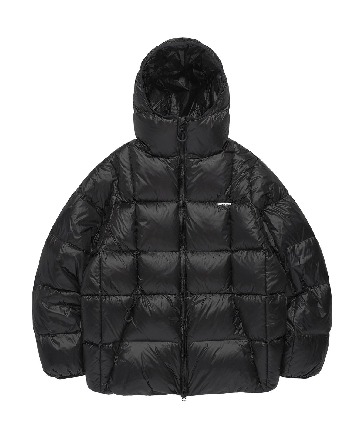 더바이닐하우스(THEVINYLHOUSE) HOODED DUCK DOWN JACKET BLACK